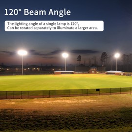 ROMMOR 800W LED Flood Light, 80000LM Super Bright Outdoor Security Lights with Wider Lighting Angle, 6000K Daylight White, IP66 Waterproof，Suitable for All Outdoor venues