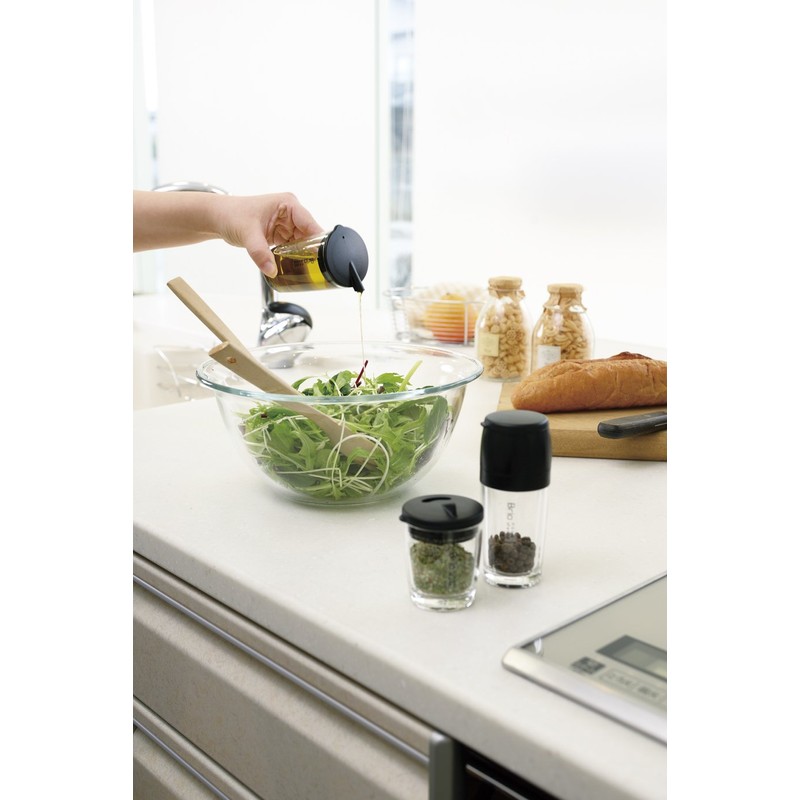 Richell 14761 Powder Condiment Container, S, Brio, Black