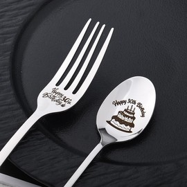 30th Birthday Gifts for Mum Dad 30th Birthday Spoon Fork Gifts for Best Friend 30th Gifts for Men Women Wife Husband 30th Birthday Gift for Boyfriend Girlfriend 30 Year Old Birthday Gifts