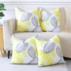 Sungeek Set of 4 Leaf Print Decorative Cushion Covers Soft