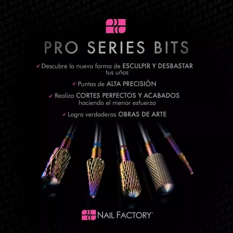 NAIL FACTORY PRO SERIES BITS Punta Drill Lima Profesional Uñas,