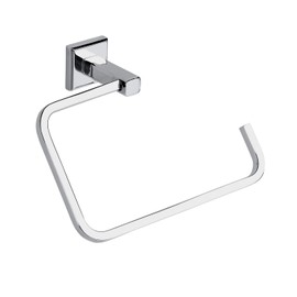 GEDY | Porta Asciugamani ad Anello Colorado in Acciaio Inox e Cromall, Appendi Asciugamani Fissabile con Viti Incluse o Colla, Peso Supportato 7 kg, Cromato, 13,3x20x6,5cm