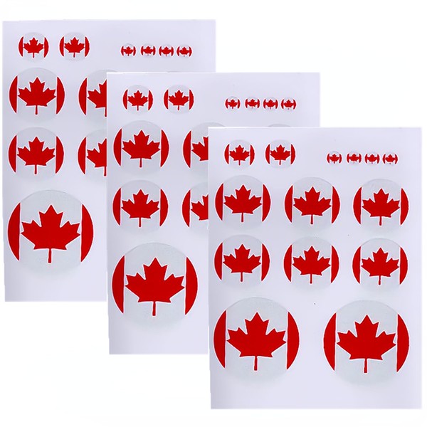 NEGNME 3 PCS Canada Flag Sticker Canadian Decal in Multiple