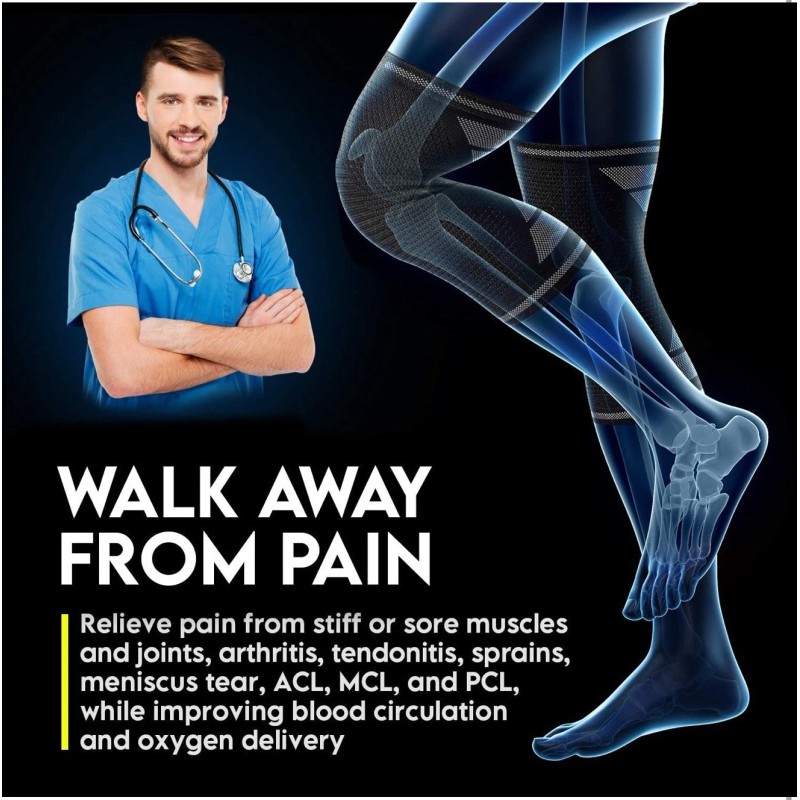Langov Compression Knee Sleeves for Knee Pain for Women &