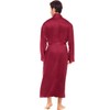 Alexander Del Rossa Men's Lightweight Satin Robe, Long, Large Burgundy