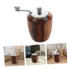 WOONEKY Wooden Pepper and Salt Grinders Hand-cranked Spice Grinder for