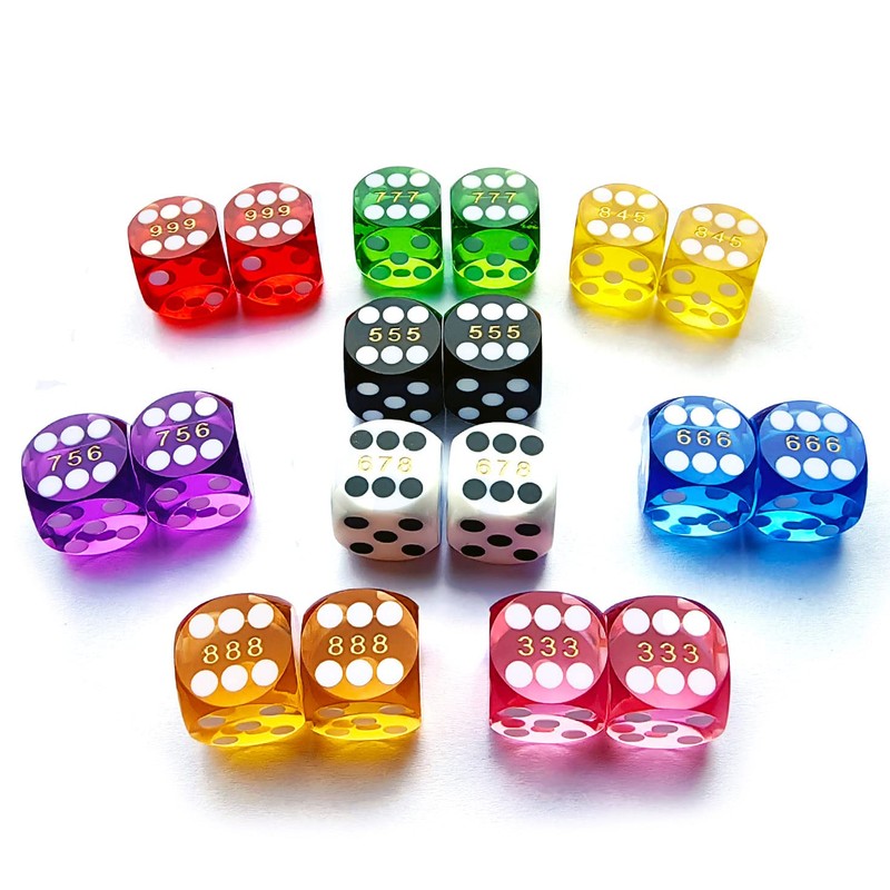 Bescon Professional Precision Dice Round Corner 9/16" (14.3mm) with Random