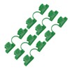 50Pcs Greenhouse Clamp PE Plastic 2 Head Plant Film Clamp