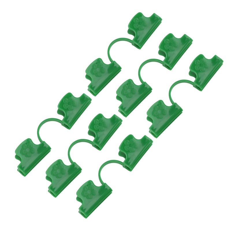 50Pcs Greenhouse Clamp PE Plastic 2 Head Plant Film Clamp