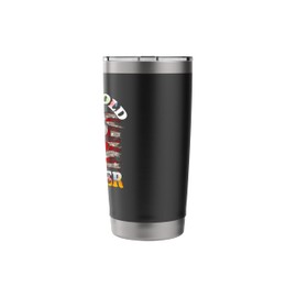 Christmas In July Santa Ho Ho Hold My Beer USA Flag Stainless Steel Insulated Tumbler