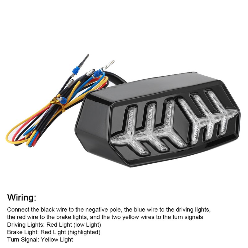 Motorcycle Taillight Driving Turn Signal Brake Light Fit for Honda