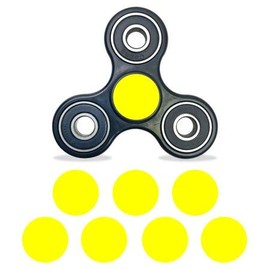 MightySkins Vinyl Decal Skin Compatible with Fidget Spinner Center Cap – Solid Yellow | Protective Sticker Wrap for Your Fidget Toy Bearing Cap | Easy to Apply Cover