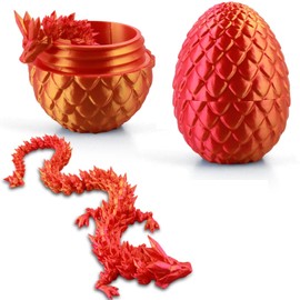 3D Dragon Eggs,Full Articulated Dragon Crystal,Dragon Crystal Egg Set,Articulated Dragonlaser Printed,3D Dragon Eggs With Dragon Inside, For Home Office Decor Executive Desk Toys