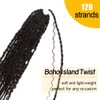 CISINPO Boho Twist Crochet Hair 24 Inch, 8 Packs Wavy