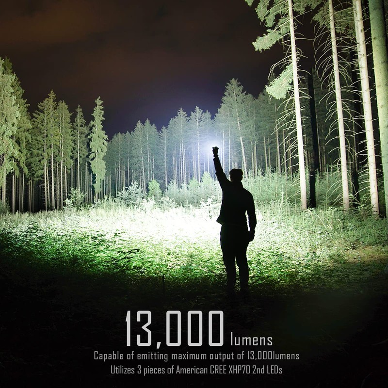 IMALENT MS03 LED Flashlight 13000 Lumens, with Uses 3 Pcs