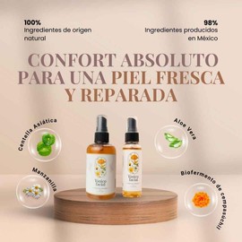 NAE Tónico Facial Cempasúchil Manzanilla 120ml Calmante para Piel Sensible Reduce Irritación Hidrata y Fortalece Barrera Cutánea 100% Ingredientes Naturales Vegano