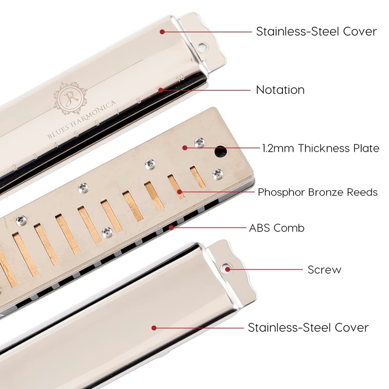 JDR North Harmonica Set of 3 C G A Key