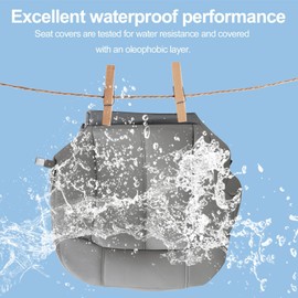 FZJDSD Gray 122 Driver & Passenger Side Bottom Microfiber Leather Replacement Seat Cover Compatible with Chevy Silverado Suburban Tahoe GMC Sierra Yukon 1999 2000 2001 2002