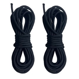 40 FT Patio Umbrella Replacement Cord Line 0.16" Diameter,Heavy Duty Patio Umbrella Nylon Rope,Outdoor Camping Utility Rope String (Black, 40 FT)