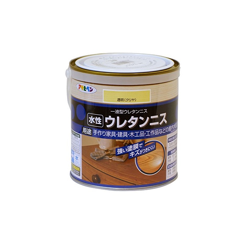 Asahipen Water-Based Urethane Varnish, 0.7 L; Clear