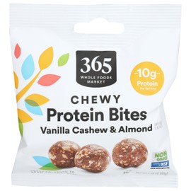 365 by Whole Foods Market, Chewy Protein Bites, Vanilla Cashew & Almond Flavor, Vegetarian,1.58 Ounce