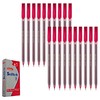 SAINO Softek Ballpoint Pens, PINK, Fine Point (0.7mm), Pack of
