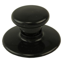 SPARES2GO Glass Lid Knob & Safety Skirt compatible with Morphy Richards 48702 48711 48718 460006 Slow Cookers (Black)