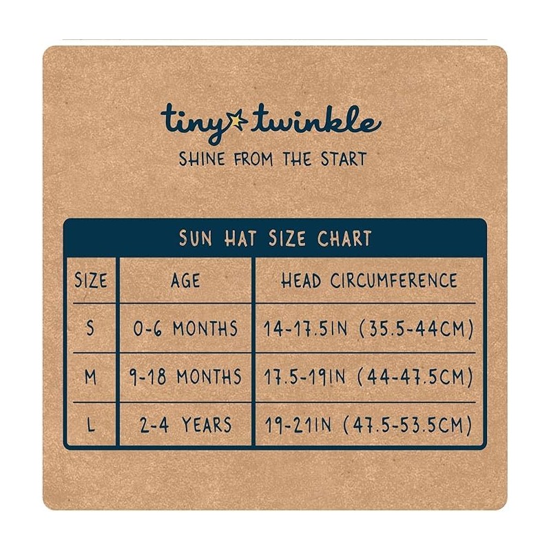 Tiny Twinkle Sun Protection Baby Flap Hat with UPF 50+