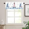 Nautical Lighthouse Valance Curtains,Rod Pocket Valances for Windows,Small Window Treatment