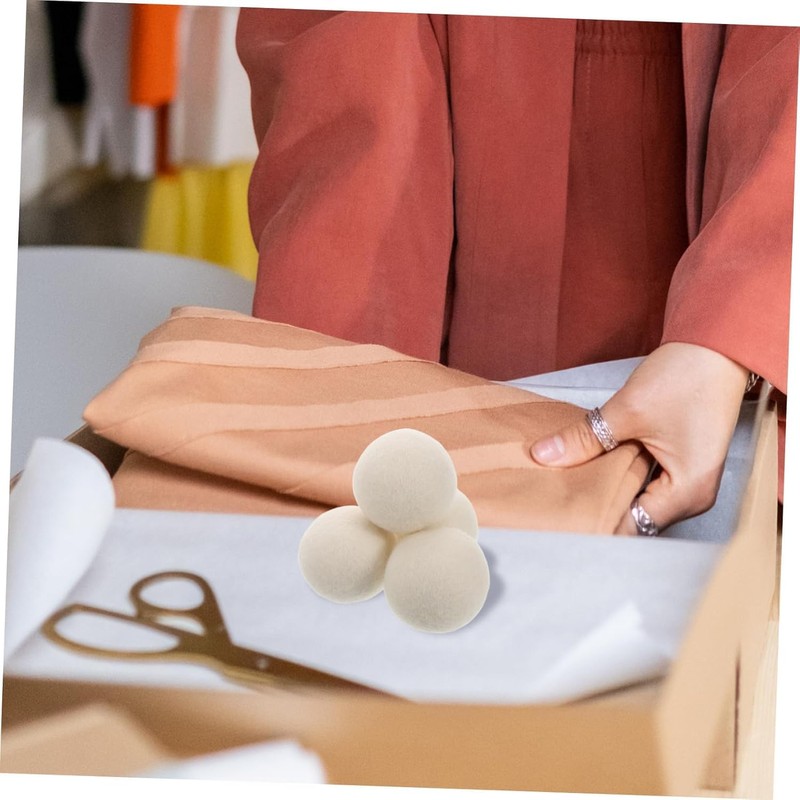 Felted Wool Dryer Ball Anti Static Wool Ball, 6Pcs Natural
