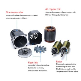 XUANIIIL AC Gear Motor Reducer, 110V 250W 5K Electric Single-Phase Gear Motor Reversible Motor with Variable Speed Adjustable Controller Governor Geared Motor 270 RPM