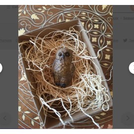 The Dresden Cottage New Dresden Paper Mini Brown Owl Christmas Ornament Tree Decoration