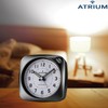 Atrium A610-7 Radio Alarm Clock Analogue Quartz No Ticking Large