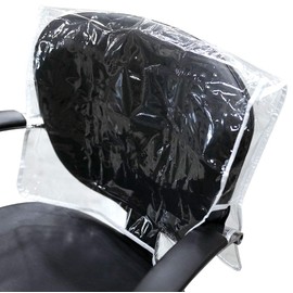 ForPro Professional Collection Premium Square Chair Back Cover, Clear, Made of Vinyl, for Salon Chair Seat Backs, 20.5” L x 4.5” W x 15.5” H