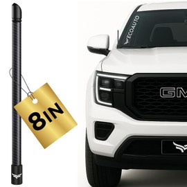 EcoAuto Truck Antenna for All Chevy & GMC Truck Model Years - Chevy Silverado 1500 Accessories (2014+) - Car Wash Safe Antenna for Truck - Chevy Colorado Accessories for Men - (8 Inch)