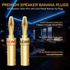 UCINNOVATE Speaker Banana Plug Connectors, 4 Pair (8pcs) Gold-Plated HiFi