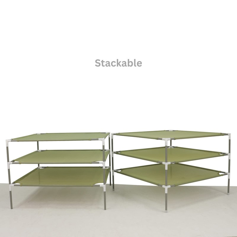 RURAL GROW Sweater Drying Rack,6-Layer Flat DryingRack Stackable, Mesh Fabric