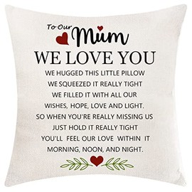 Aocaso Mum Gifts from Daughter Son Mum Cushion Cover Cushion Case Pillowcase Birthday Gifts (Our Mum)