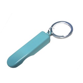 NEONS Nail Clippers, Small Ring, Foldable, Portable, For Men and Women (Pastel Blue)