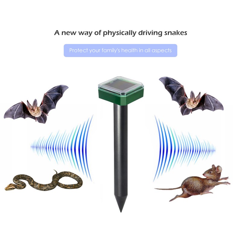 Ultrasonic Solar Mole Snake Mouse Pest Rodent Repeller Outdoor Garden