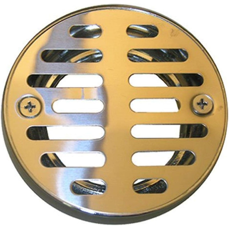 LASCO 03-1243 3-1/4-Inch with 2 Screws Shower Drain Grate, Chrome