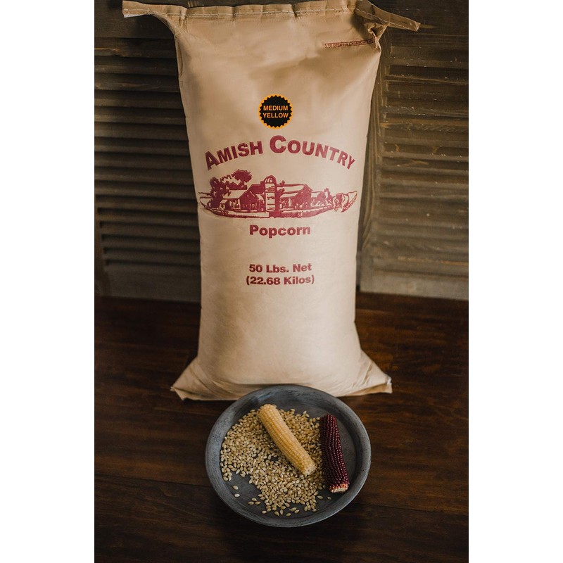 Amish Country Popcorn | 50 LB Medium Yellow Popcorn |