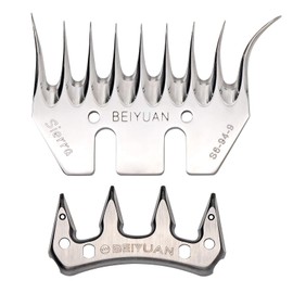 Sheep Shearing Machine, Stainless Steel Goat Scissors, Electric Wool Scissors, Sheep Goats Animal Goat Scissors (Bent 9 Teeth)