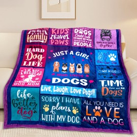 Dog Mom Gifts for Women Birthday Gift for Dog Mom World's Best Dog Mom Ever 50”X60” Blanket Gifts for Dog Moms Dog Lovers for Women Gifts for Dog Lovers Fun Dog Mom Gift