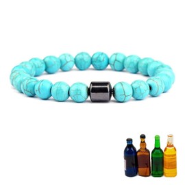 Anti Alcohol Bracelet for Women Men Quit Smoking Drinking Bracelets Anti Anxiety Hematite Beads Bracelet Relieve Anxiety and Stress Health Jewelry Gifts (Green)