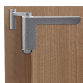 Door Closer No Drilling - Mini Door Closer, Automatic Door Closer for Light Interior Doors, Suitable for DIN Left/Right Closing Room Doors - 1 Set Silver