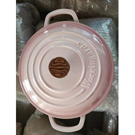 VORRINGARD Enameled Cast Iron Dutch Oven Pot with Lid, for Sourdough Bread Baking, Round Dutch Ovens, 6 Quart, Pink