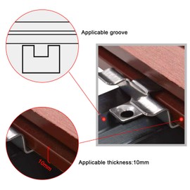 YINETTECH Pack of 100 Decking Hidden Spacer Fastener Board Clip with Self-Tapping Screw Stainless Steel DIY Hardware