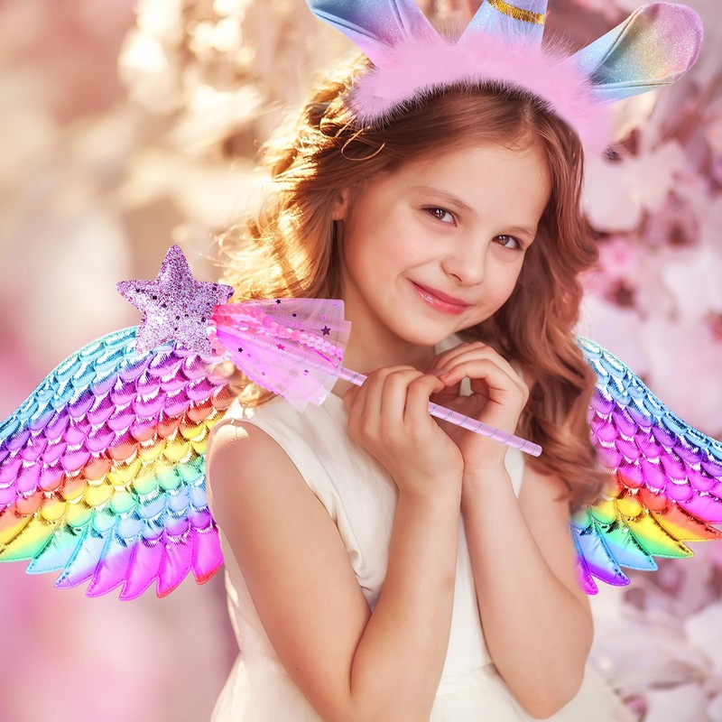 Kinwers Children's Unicorn Costume, Pack of 3 Unicorn Costume, Girls