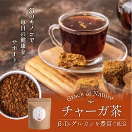 Grace of Nature Chaga Tea Bag, 0.1 oz (3 g) x 30 Pack, 3.2 oz (90 g), Caffeinated Birch Mushroom, Made in Russia